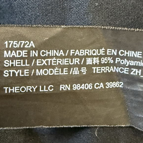 Theory Pants Womens Size Small Black Flat Front Chino Office Straight Leg - Picture 9 of 12